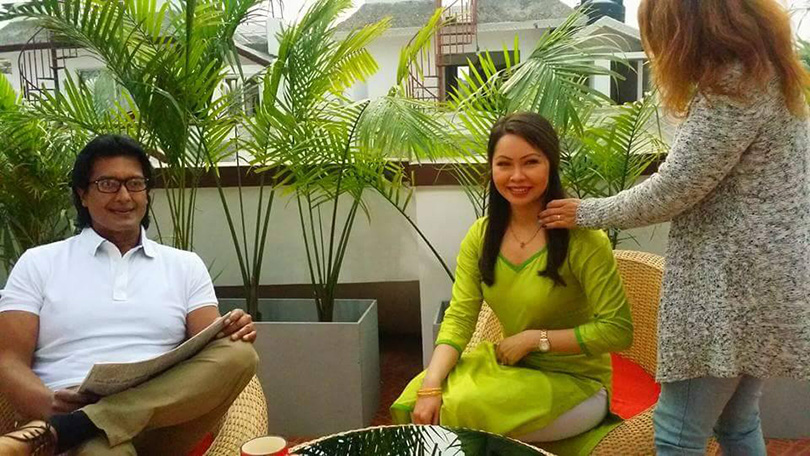 Rajesh Hamal and Wife together